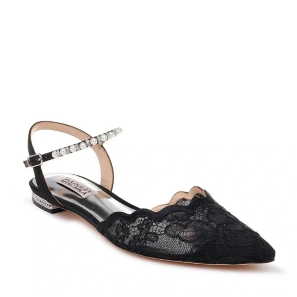 Badgley Mischka Lennon Embellished Skimmer Flat